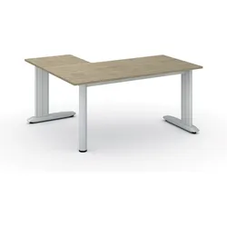 Büroschreibtisch PRIMO FLEXIBLE, 160x140 cm, Eiche natur