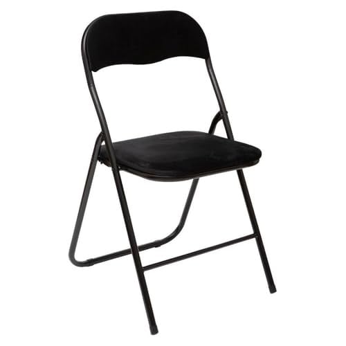 Eazy Living Velours Klapstoel Barbe Zwart