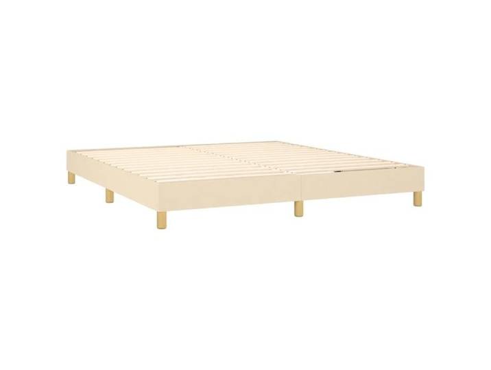 Lit 160x200cm - VIDAXL - Cadre de lit MODERNE - à ressorts crème tissu L3375