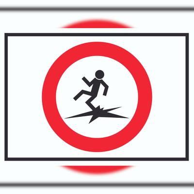 HB-Druck Betreten der Eisfläche verboten Lebensgefahr! Symbol Schild A4 (210x297mm)