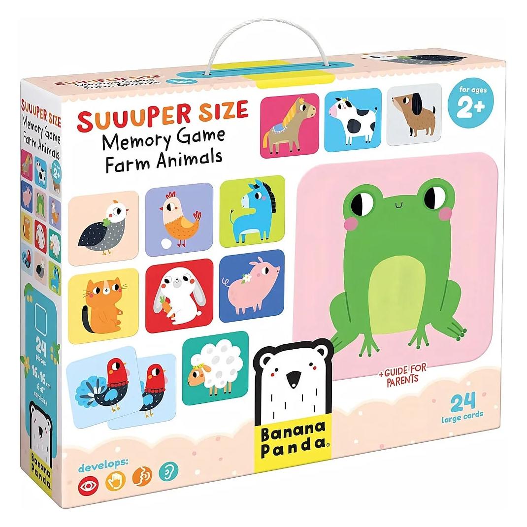 Banana Panda Suuuper Size Memory Game Farm Animals 2+ (Englisch, 2 - 4 Spieler) (BP-49122)