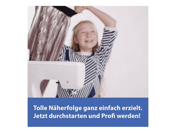 GLAESER home Nähmaschine GLAESERhome Nähmaschine mia350 himmelblau, Anfänger Nähmaschine