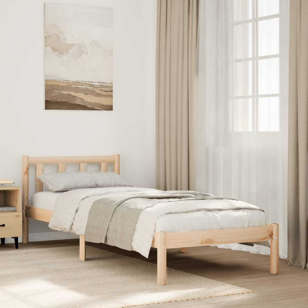 Rosalind Wheeler Deron Solid Wood Bed Frame natural 90 x 210 cm