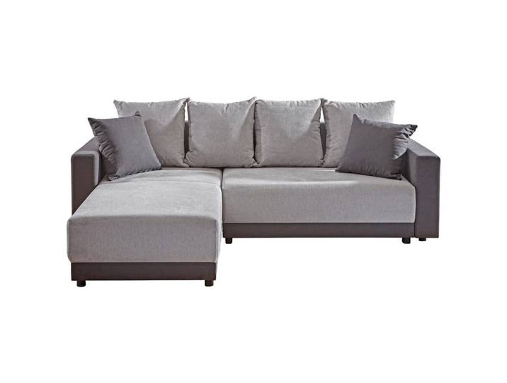 Ecksofa mit Schlaffunktion Time Hellgrau 178x248 cm
