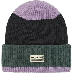 COLOR KIDS Color Kids Kinder Mütze Beanie W. Wool & Contrast, Größe 56 in Lila Lila