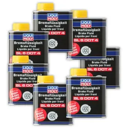 7x Bremsflüssigkeit LIQUI MOLY 3086 Bremsflüssigkeit SL6 DOT 4 500 ml Dose