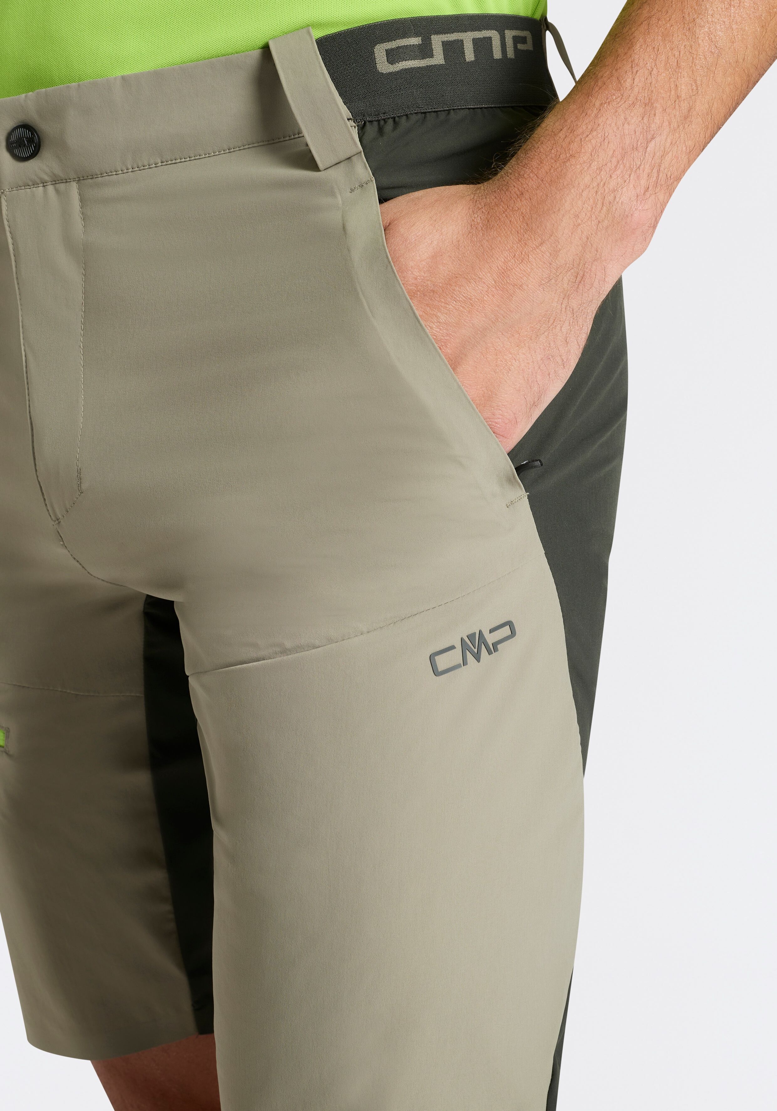 Funktionsshorts CMP, Herren, Gr. 58, N-Gr, sage, pine, Obermaterial: 92% Polyamid, 8% Elasthan, Hosen Funktionsshorts, mit Reissverschluss, sportlicher Stil, pflegeleicht sage, pine 58, N-Gr