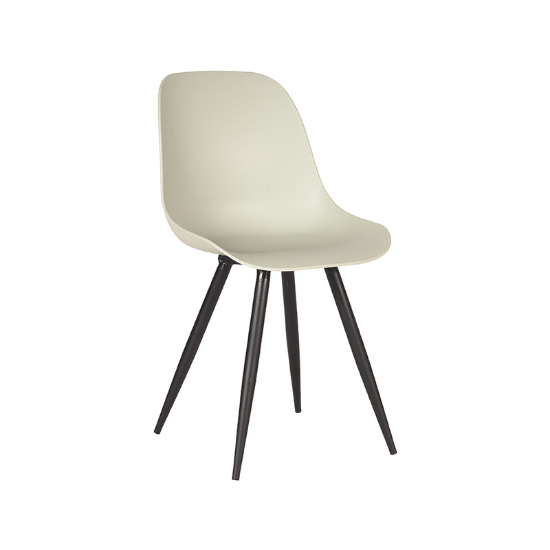 Label51 Eetkamerstoel Monza Breeze Zwart met Metalen Frame