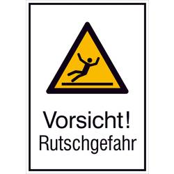 SAFETYMARKING Warn-Kombischild Vorsicht! Rutschgefahr Aluminium (B x H) 262 mm x 371 mm ISO 7010 1 St. 11.A8022