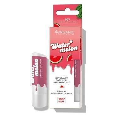 4Organic Natural Lip Balm Nourishing Lip Balm Watermelon 5g (Lippenbalsam, Lippenpflege Stick, 5 g) (61831891)