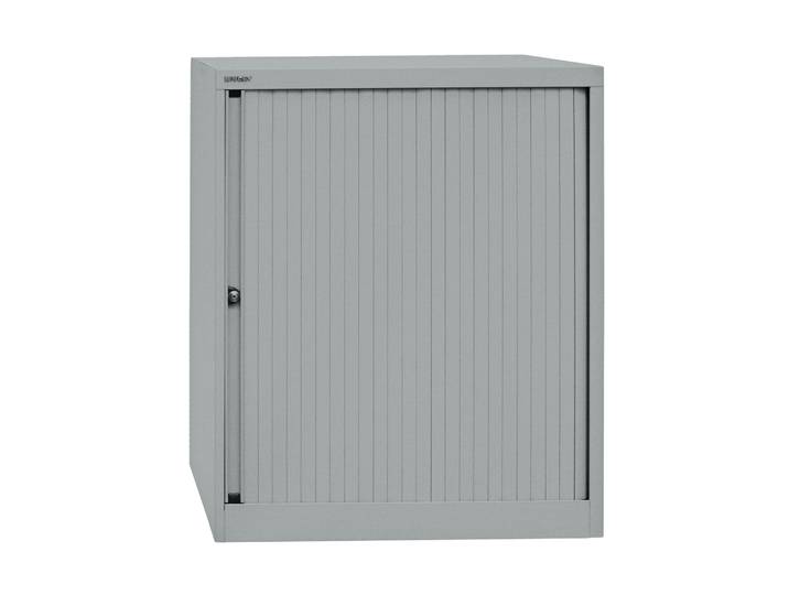 Rollladenschrank Bisley EuroTambour, 2 Ordner hoch, 80.0 x 43.0 cm, Silbergrau, Neu - Effiziente Aufbewahrung