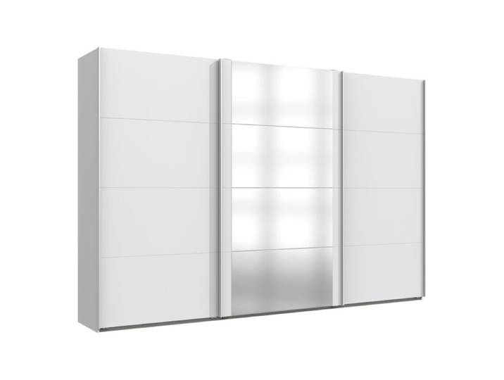 Wimex Barmbek Schwebetürenschrank 3-türig mit Spiegel - Dekor weiß, Spiegelglas - 360 - 236 Modern, Zeitlos