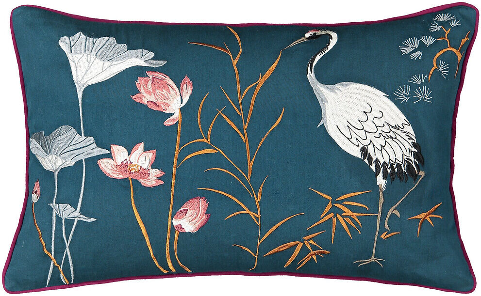 LA REDOUTE INTERIEURS Housse de coussin brodée, Grue