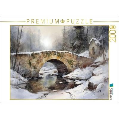 CALVENDO Puzzle Steinbrücke im Winter | 2000 Teile Lege-Größe 90x67cm Foto-Puzzle für glückliche Stunden, Sonstige von , Calvendo Puzzle