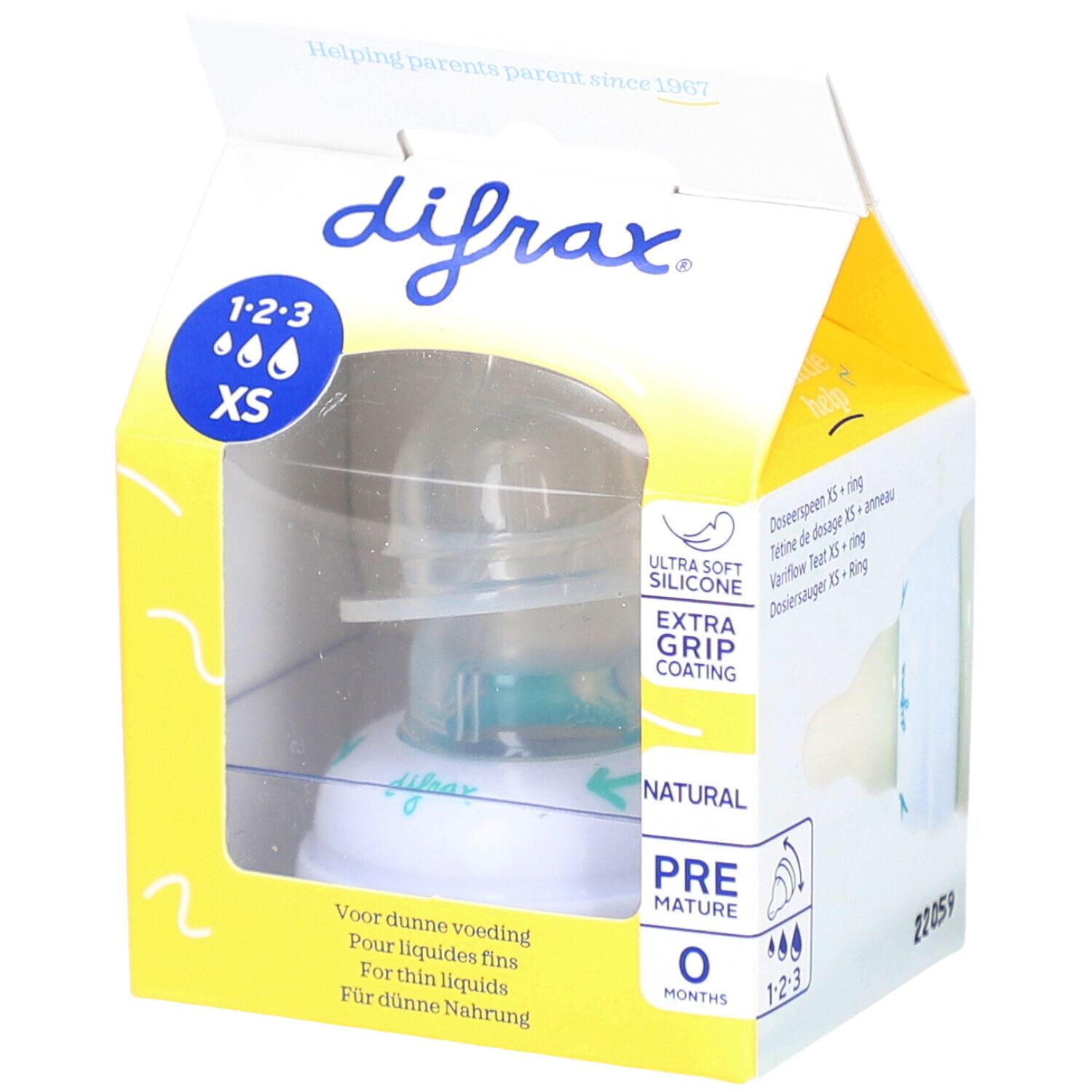 Difrax Ring 1-2-3 Natural XS 2st 2 St Sauger