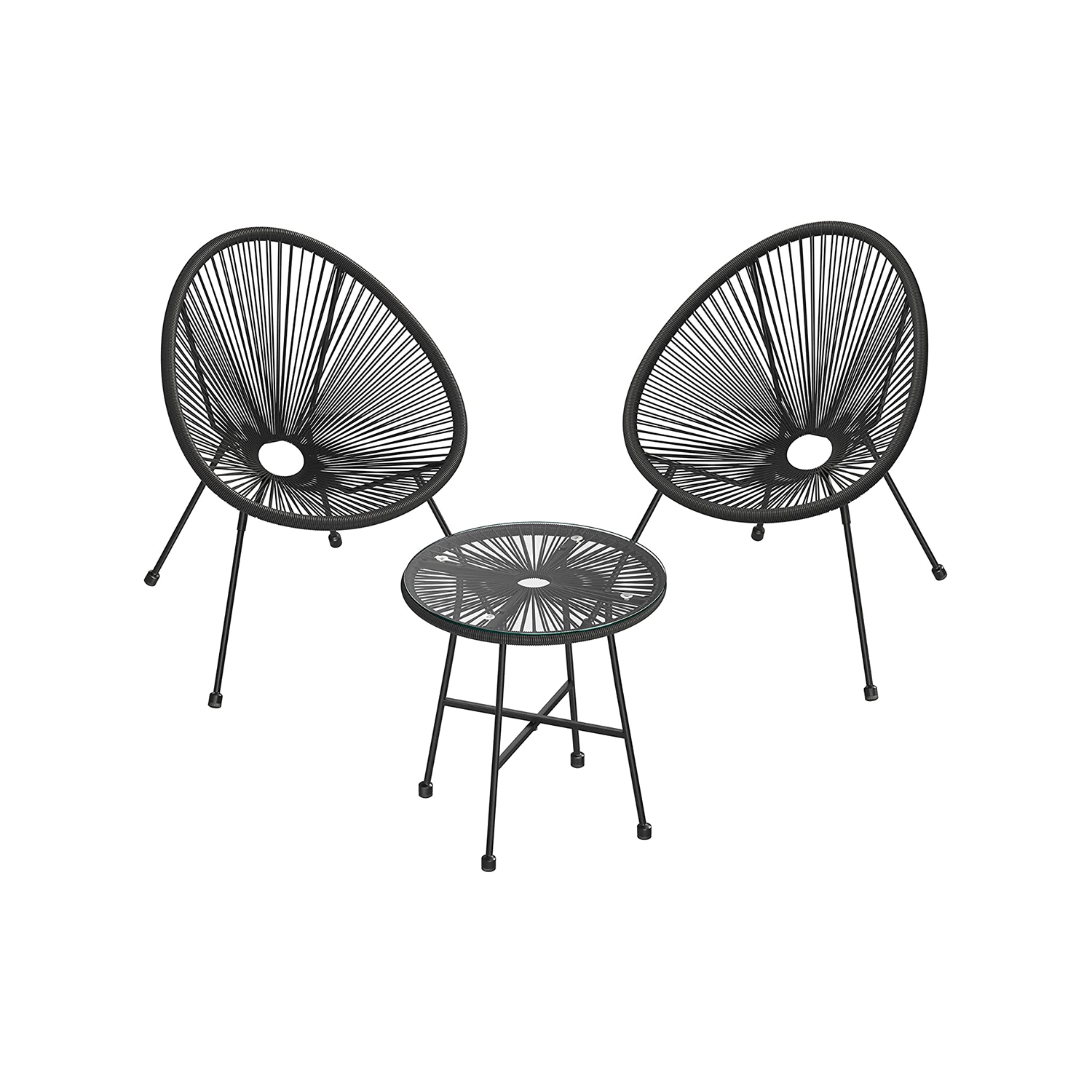 SONGMICS Gartenstühle mit Tisch B34GGF013B02