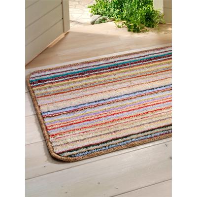 Fußmatte Gr. 4, bunt (bunt, gestreift), B:60cm H:1mm L:180cm, Kunstfaser, Polyester, Teppiche, Fußmatte