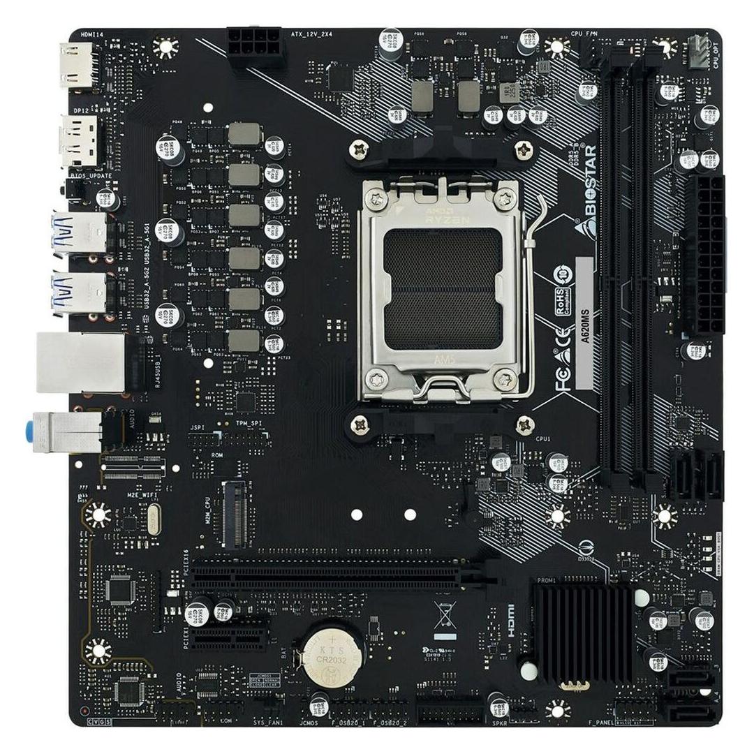 Biostar A620MS (A620,AM5,mATX,DDR5) (AM5, AMD A620, mATX) (A620MS)
