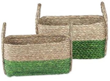Novica Handmade Green Call Natural Fiber Baskets (Set Of 2)