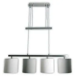 Näve 4er Pendelleuchte Tilde l: 86cm grau/weiß