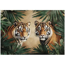 FOTOTAPETE Tiger Tiere Braun 368x254 cm