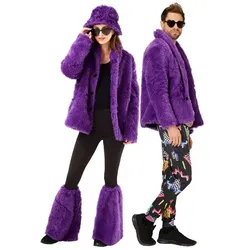 Plüschjacke, lila