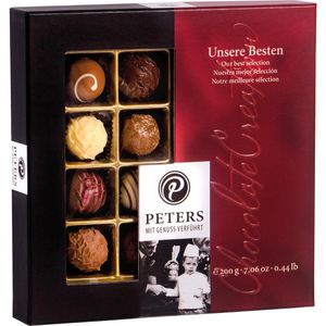 Peters Pralinen mit Genuss verführt Unsere Besten, 16 Stück, 16 verschiedene Sorten, mit Alkohol, 200 g