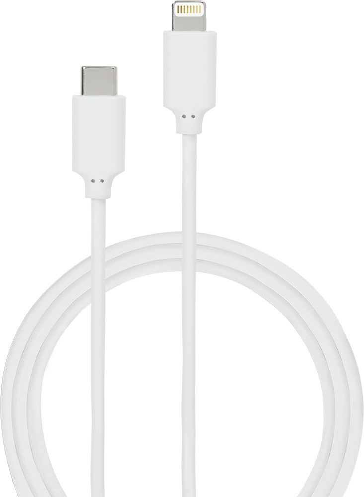 Bigben Connected Lightning naar USB-A oplaadkabel, 2 meter, Wit
