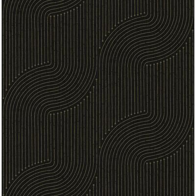 A-Street Prints Braddock Black Rhythmic Flow Wallpaper