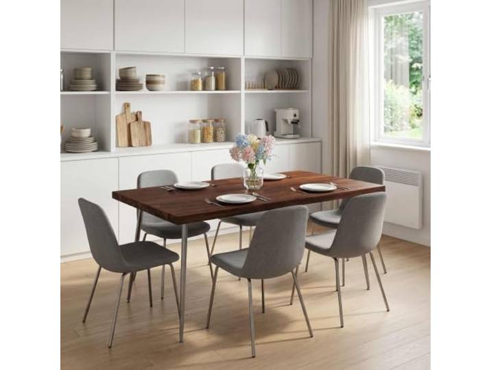 Rechteckige Tischplatte 110 x 70 x 3,2 cm aus Akazienholz Massives Akazienholz,natürliche Textur,klare Linien,minimaler Zierrat,für Essbereich und Arbeitsplatz