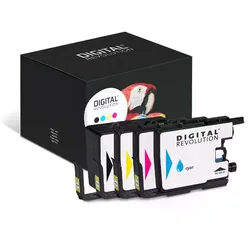 4 Digital Revolution Tinten ersetzt Brother LC-3217 Multipack KCMY