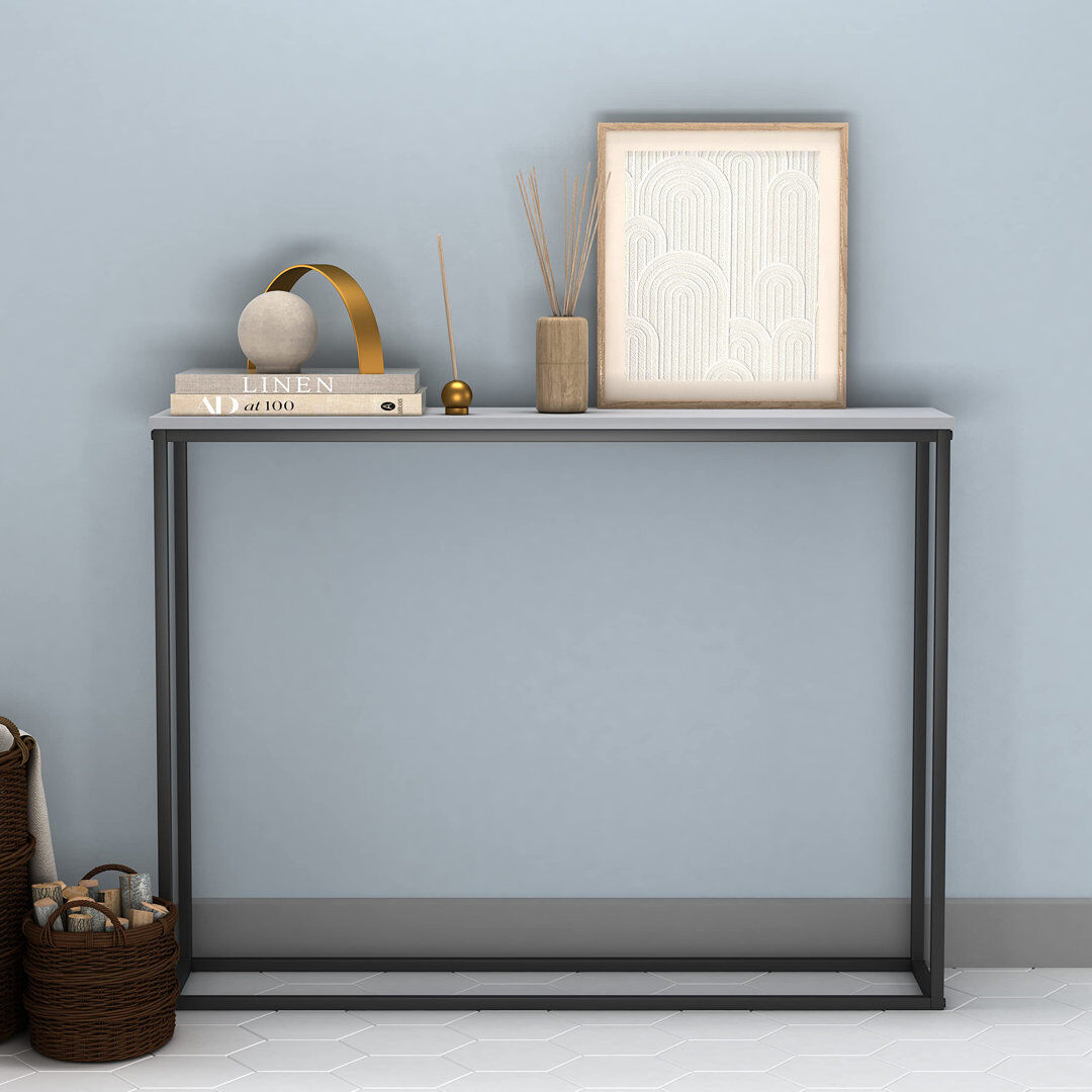 Latitude Run Advaita 100 cm W Console Table Grey