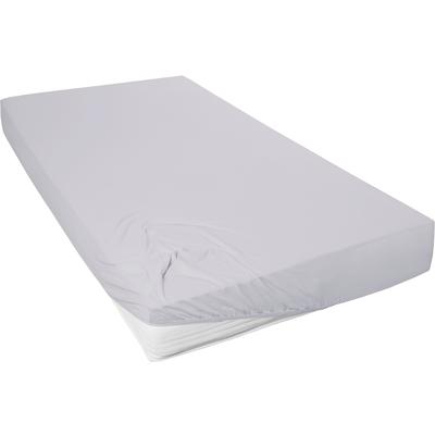 Bettlaken PRIMERA "HANS der Frische", weiß (granit), B:190cm L:200cm, Baumwoll-Jersey, Obermaterial: 100% Baumwolle, Bettlaken, Bettlaken, hygienefinish, saugt Mikroben wie Pilze und Schimmel auf