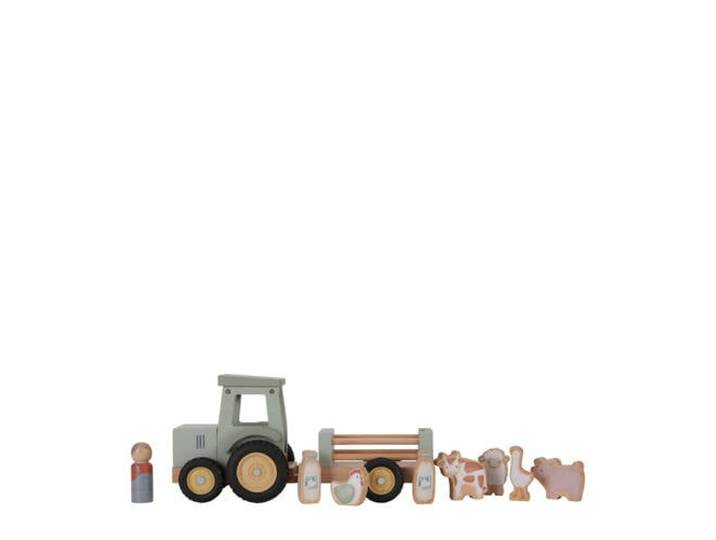 Little Dutch Little Farm tractor met trailer