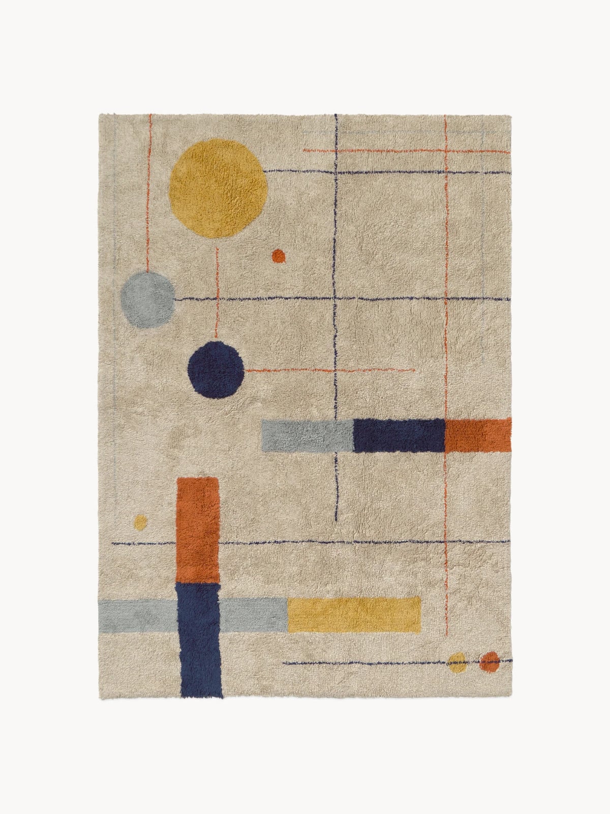 Lorena Canals Kindervloerkleed Geometrical Shapes Bauhaus Handgetuft Katoen