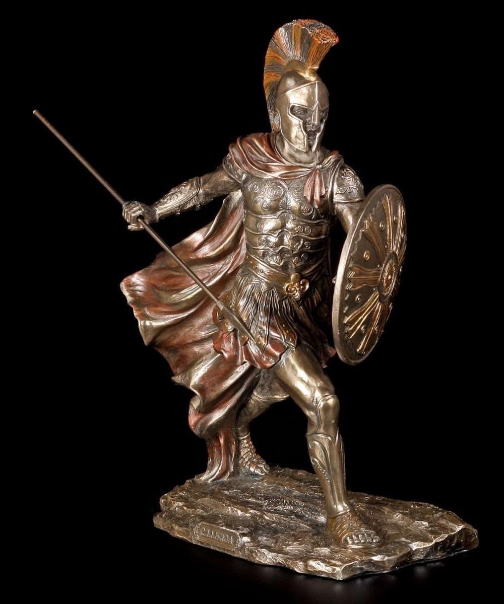 Gedetailleerd bronzen beeld van de mythologische held Achilles voor woondecoratie, Hoogte: 29 cm