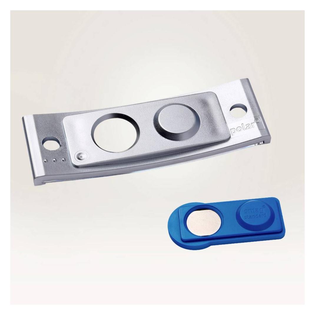 Badgepoint POL20MA66-20DR Namensschilder, 64 x 22 mm, metallfarben (POL20MA66-20DR)