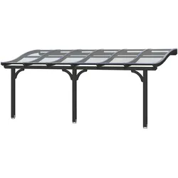 Skan Holz Terrassenüberdachung Venezia mit Mittelpfosten Breite 648 cm-648 x 289 cm-anthrazit