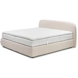 RUF Betten Boxspringbett Elva 180 x 200 cm Stoff Beige