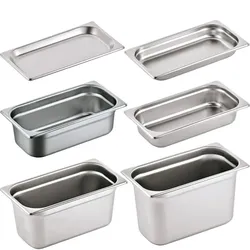 WAS Germany GN Behälter Set ohne Deckel Gastronom 1/3, Chromnickelstahl 18/8, 7 tlg.