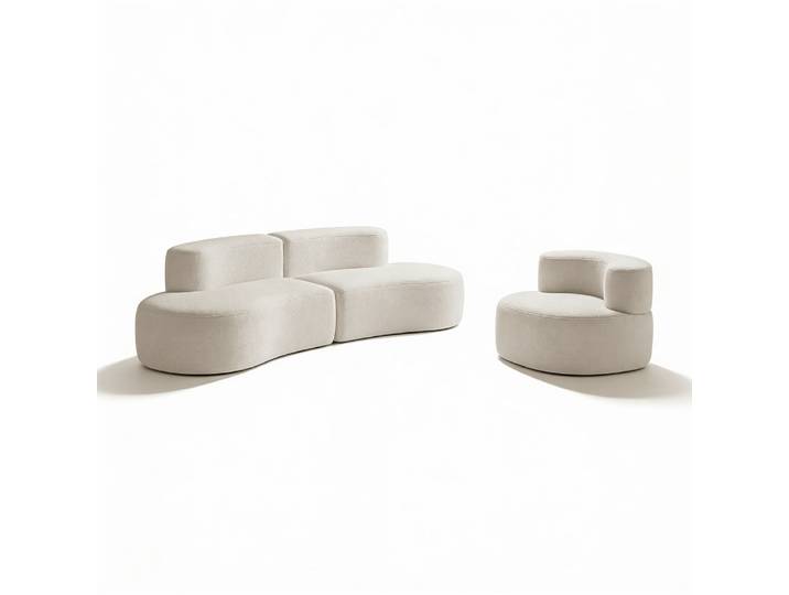 Pack Lounge Coco Living Canapé et fauteuil Blanc