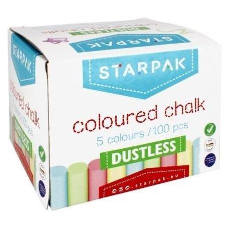 Starpak Staubfreie Schulkreide, 5 Farben, 100 Stück (100x) (41919480)