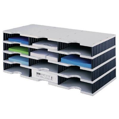 Styro Sortiersystem Grundeinheit Styrodoc DIN C4 Grau, Schwarz 72,3 x 33,1 x 29,3 cm