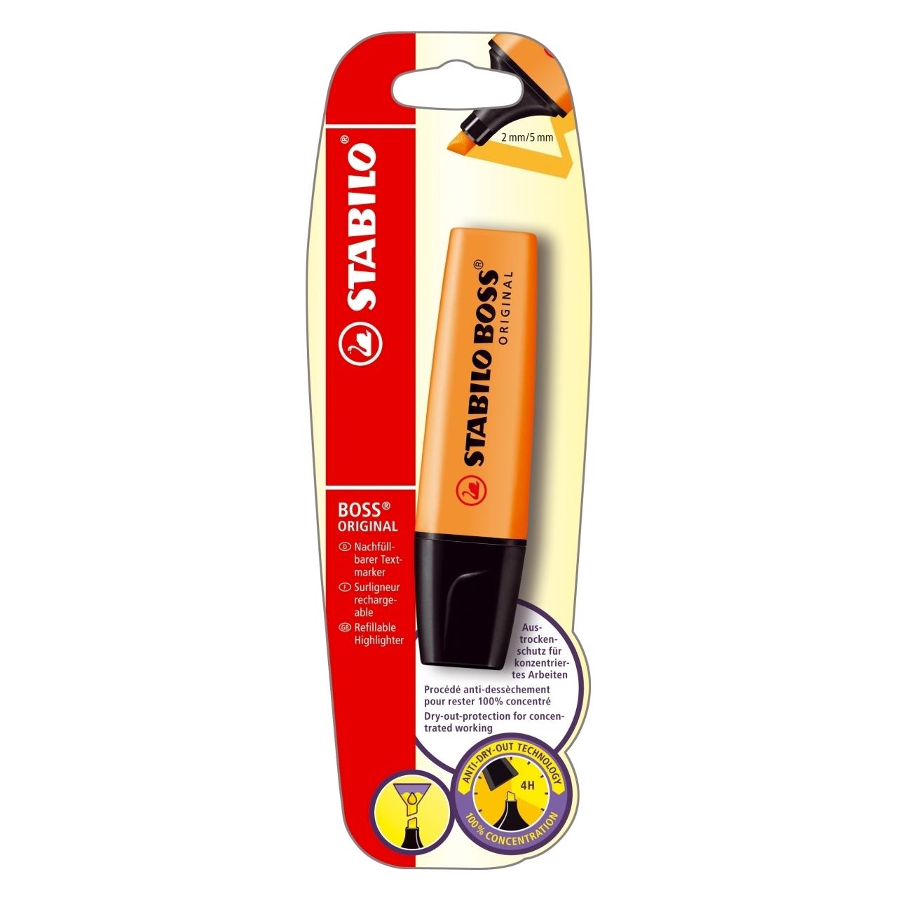 Stabilo Textmarker - BOSS ORIGINAL - Einzelstift - orange (1x) (B-10141-10)