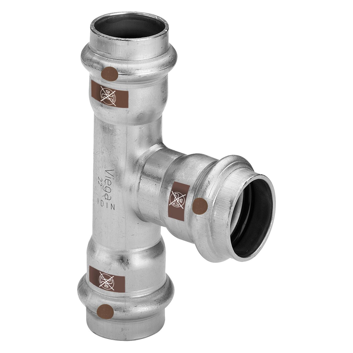 Viega GmbH & Co.KG T-Stück mit SC Temponox 1718 in 22x15x22mm Stahl nichtrostend (T-Verbindung) (810337)
