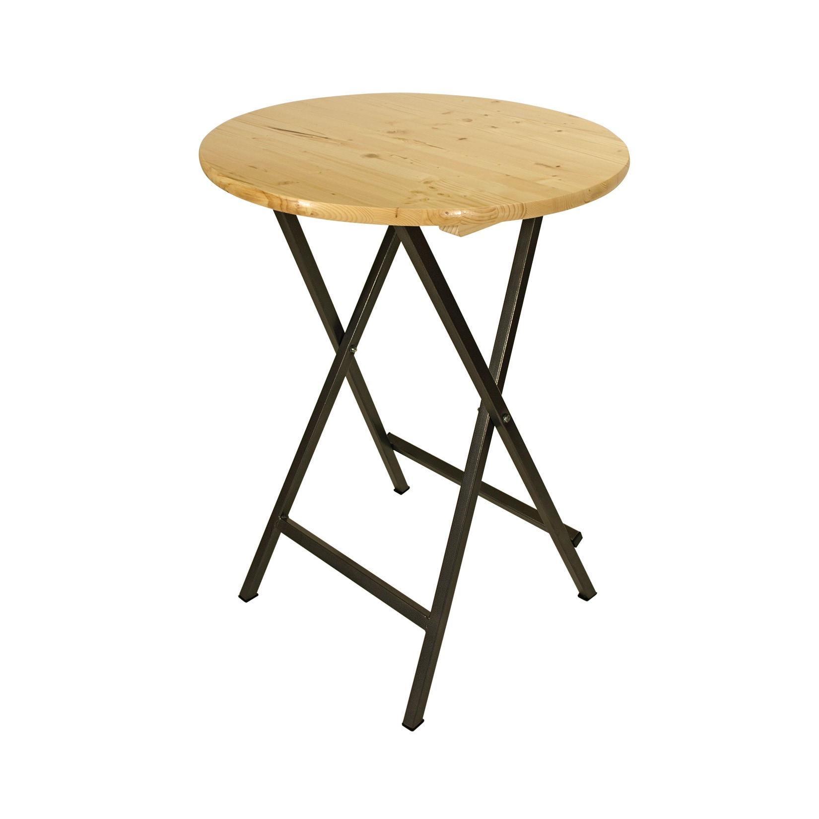 Stehtisch ZÜRICH 78cm klappbar, Metall + Holz lackiert