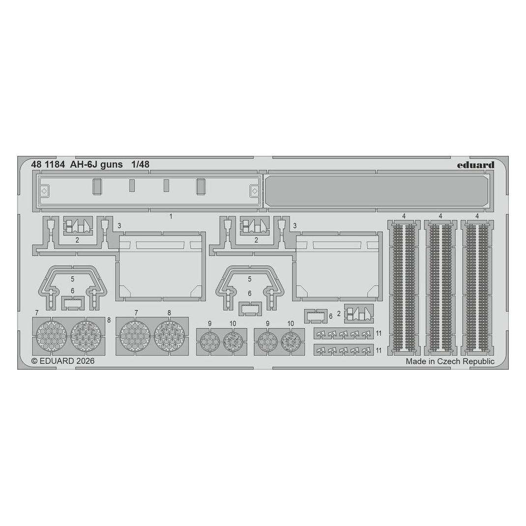 Eduard AH-6J guns for ICM (481184)