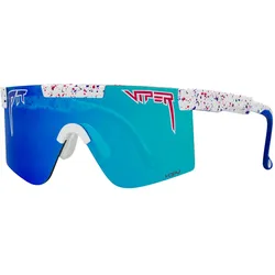 Pit Viper, Unisex, Sportbrille, The Merika Junior Polarized Blue (Blau, Red, Weiss, Blau), Weiss, Blau, Rot