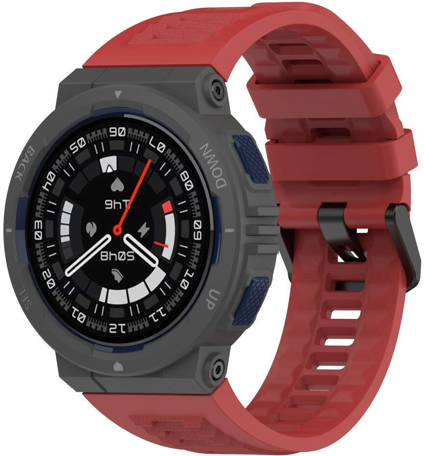 INCOVER Amazfit Active Edge Silikone Rem inkl. Stifter - Rød