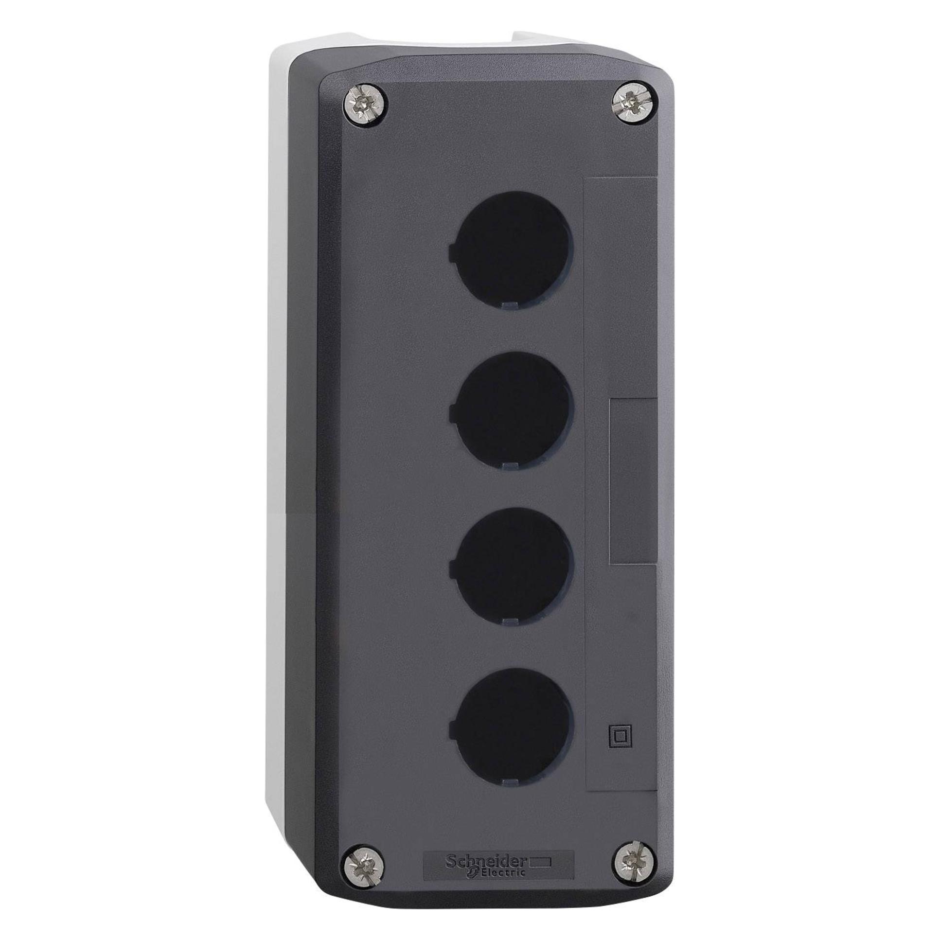 Schneider Electric Tastergehäuse 22mm 4 Loch grau (XALD04)